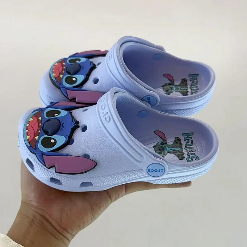 New Disney Cartoon Anime Lilo & Stitch Cro Boys Girls Adult Casual Beach Non-Slip Breathable Fashion Latest Beach Shoes Gift