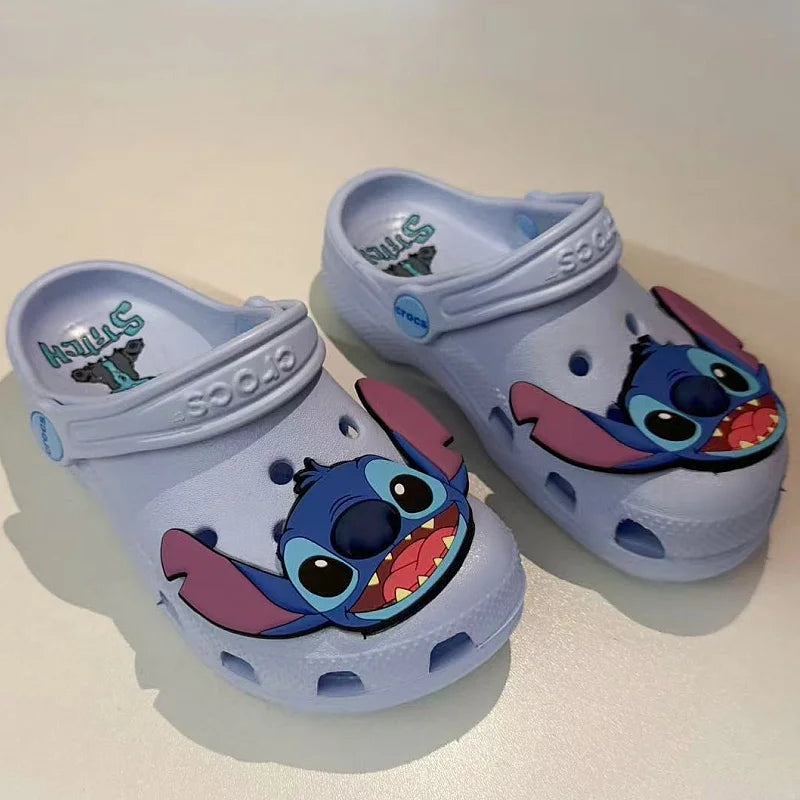 New Disney Cartoon Anime Lilo & Stitch Cro Boys Girls Adult Casual Beach Non-Slip Breathable Fashion Latest Beach Shoes Gift