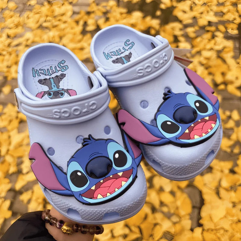 New Disney Cartoon Anime Lilo & Stitch Cro Boys Girls Adult Casual Beach Non-Slip Breathable Fashion Latest Beach Shoes Gift
