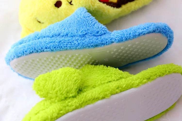 Disney Cartoon Plush Slippers In Autumn And Winter Creative Alien Stitch Winnie The Pooh Soft Home Slippers 35-38 Yards Unisex