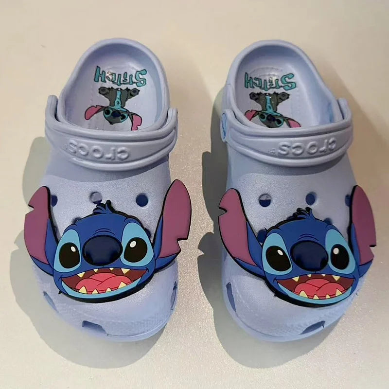 New Disney Cartoon Anime Lilo & Stitch Cro Boys Girls Adult Casual Beach Non-Slip Breathable Fashion Latest Beach Shoes Gift