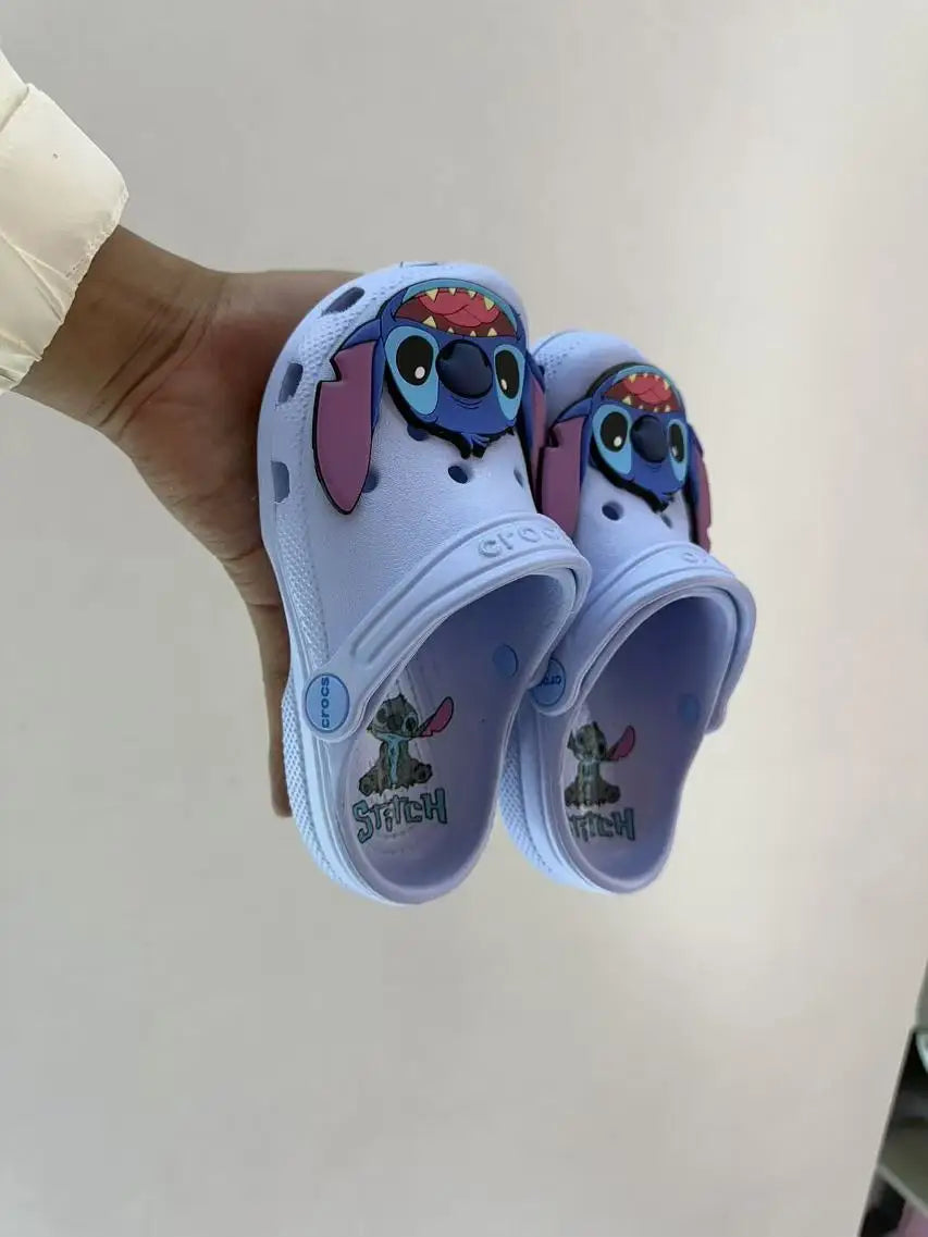 New Disney Cartoon Anime Lilo & Stitch Cro Boys Girls Adult Casual Beach Non-Slip Breathable Fashion Latest Beach Shoes Gift
