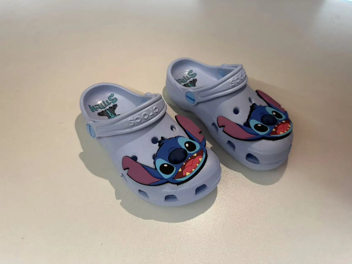 New Disney Cartoon Anime Lilo & Stitch Cro Boys Girls Adult Casual Beach Non-Slip Breathable Fashion Latest Beach Shoes Gift