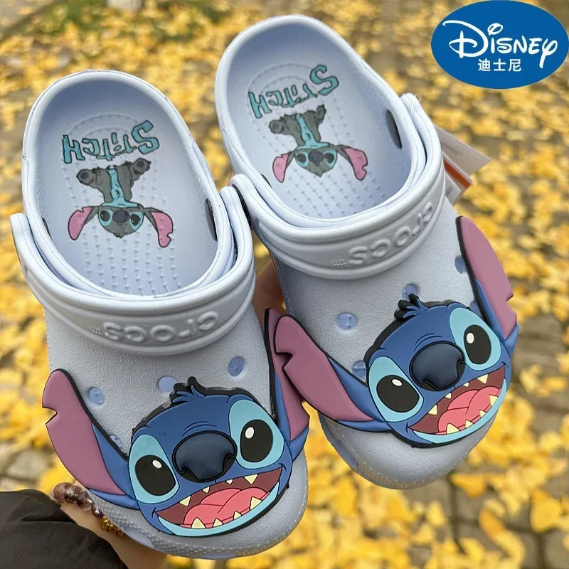 New Disney Cartoon Anime Lilo & Stitch Cro Boys Girls Adult Casual Beach Non-Slip Breathable Fashion Latest Beach Shoes Gift