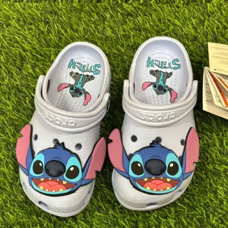 New Disney Cartoon Anime Lilo & Stitch Cro Boys Girls Adult Casual Beach Non-Slip Breathable Fashion Latest Beach Shoes Gift